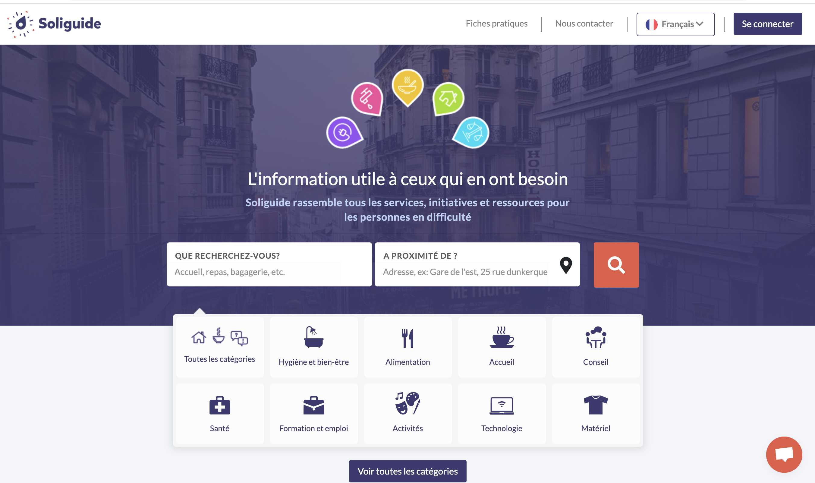 Capture écran soliguide