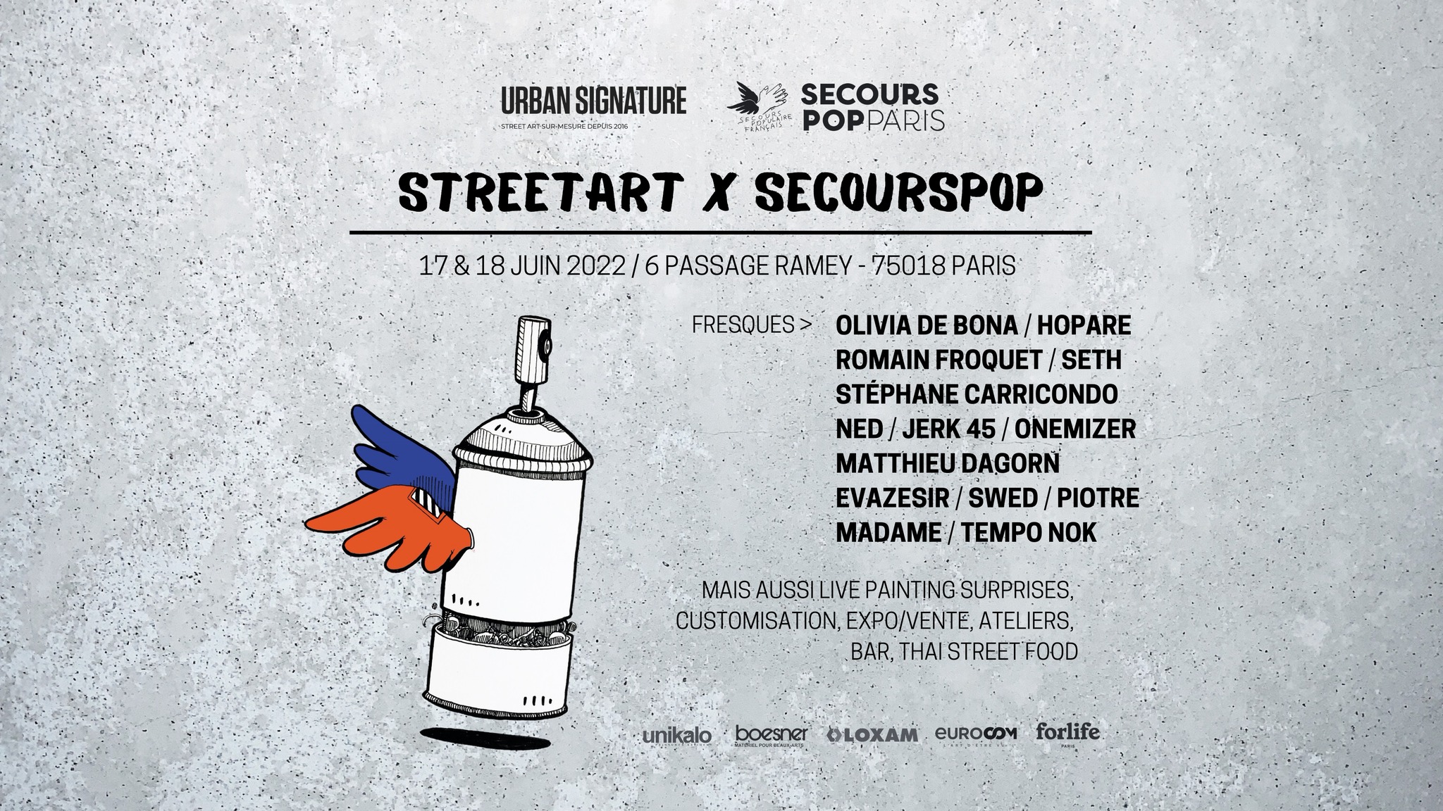 Streetart x Secourspop 2022