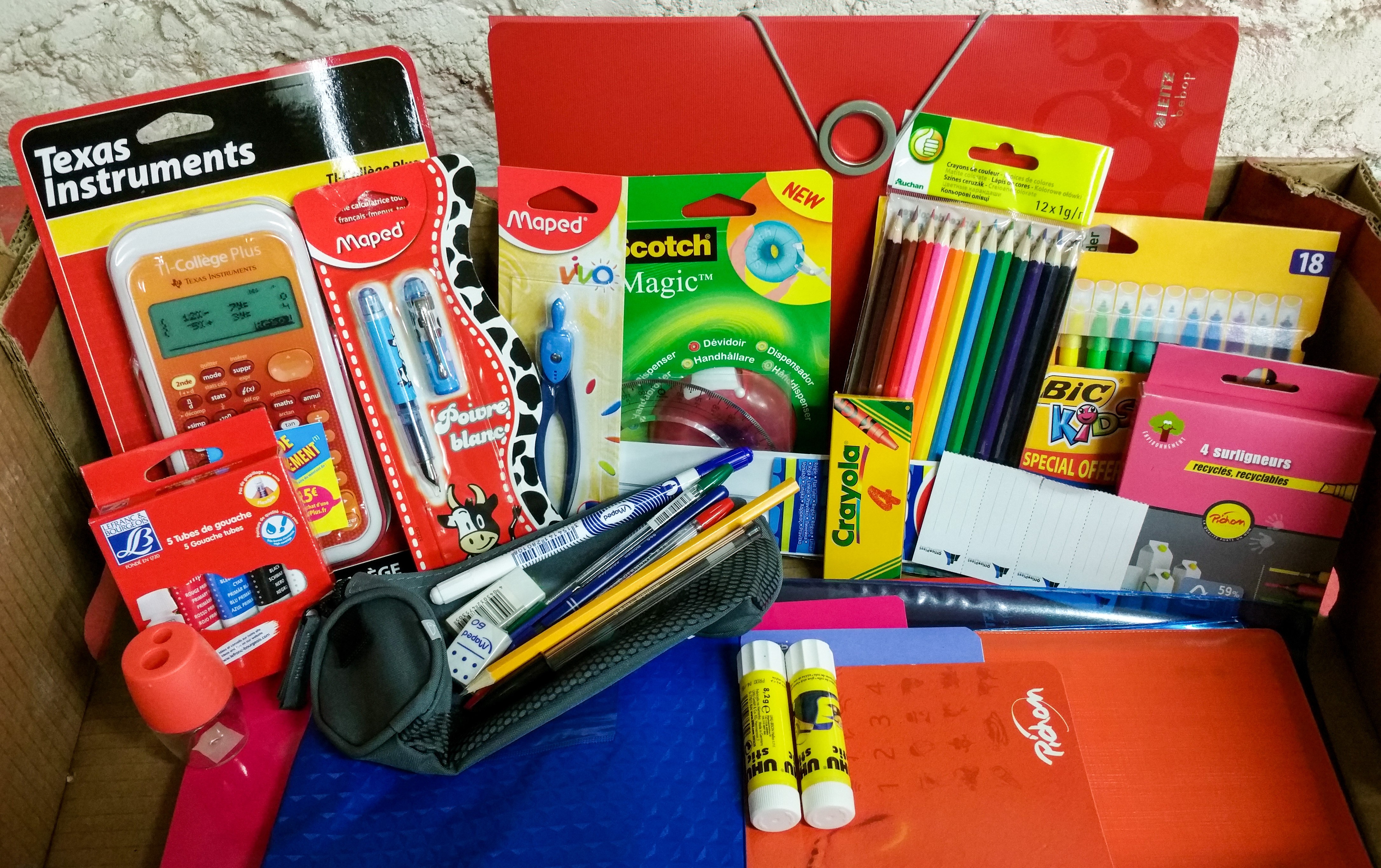 Kits de rentrée scolaire