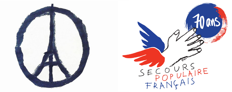 Logo peace for Paris crée suite aux attentats du 13 novembre 2015 logo post attentat du 13 novembre 2013