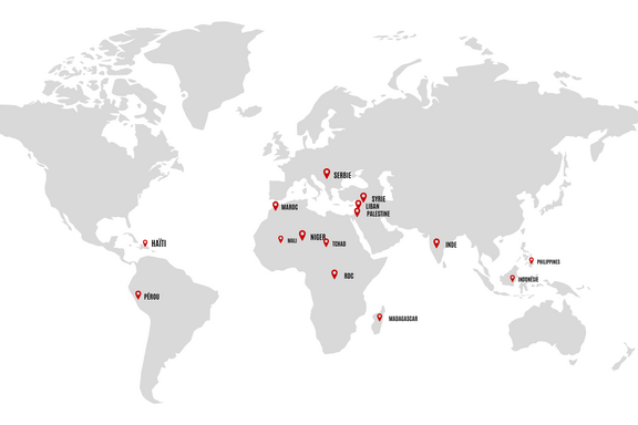 14 PAYS POUR 17 PROJETS