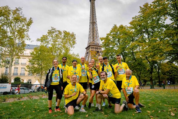 Les coureurs solidaires du Secours populaire de Paris