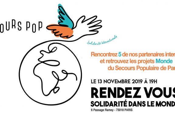 Bandeau Soirée Rendez-vous Solidarité dans le monde du Secours Populaire de Paris - 2019