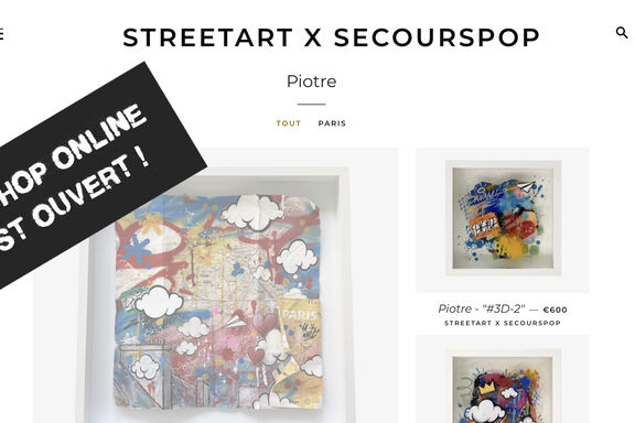 Boutique en ligne solidaire streetartxsecourspop.com