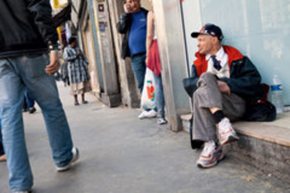 Philippe, un  sans-abri qui vit depuis des années dans la rue