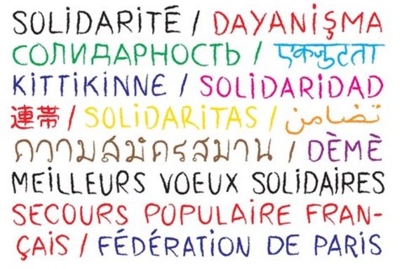 Carte meilleurs voeux solidaires 2013 de la part du Secours populaire