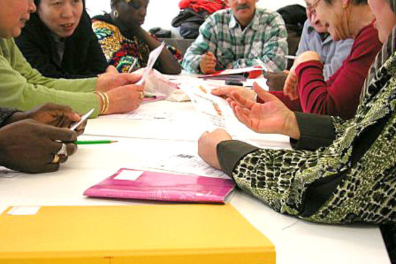 Atelier d'alphabétisation / français langue étrangère.