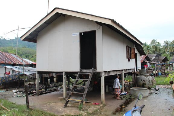 L'une des maisons financées par le SPF après le tsunami