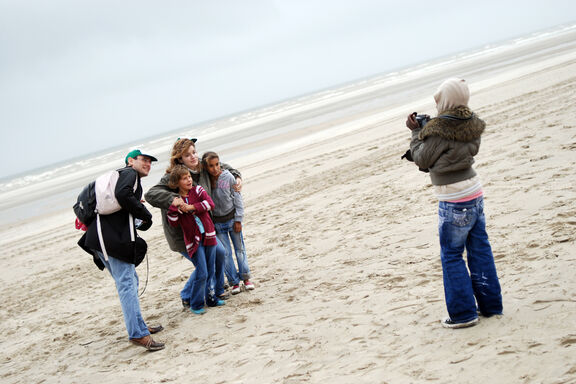 Une famille du Secours populaire en vacances