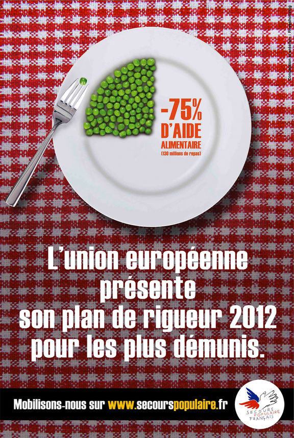 affiche 2011 du Secours populaire pour sauver le PEAD