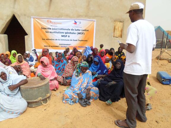 Session de formation et sensibilisation contre l'excision dans les Adouabas de Mauritanie.